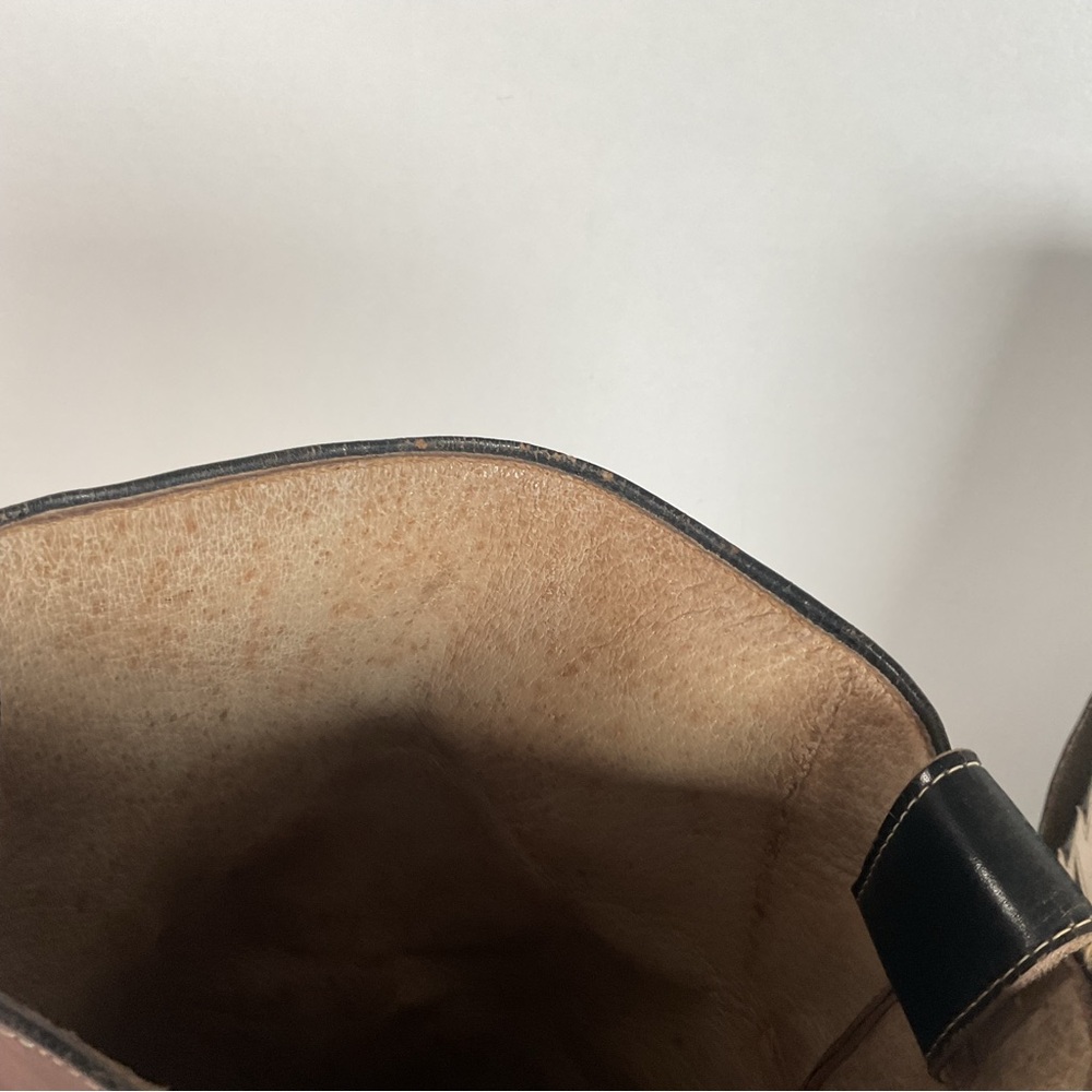 Vintage Thunderbird Cowboy Boots | Tooled Inlays | Mule Ear | 1960s | Men’s 9 - Picture 5 of 16